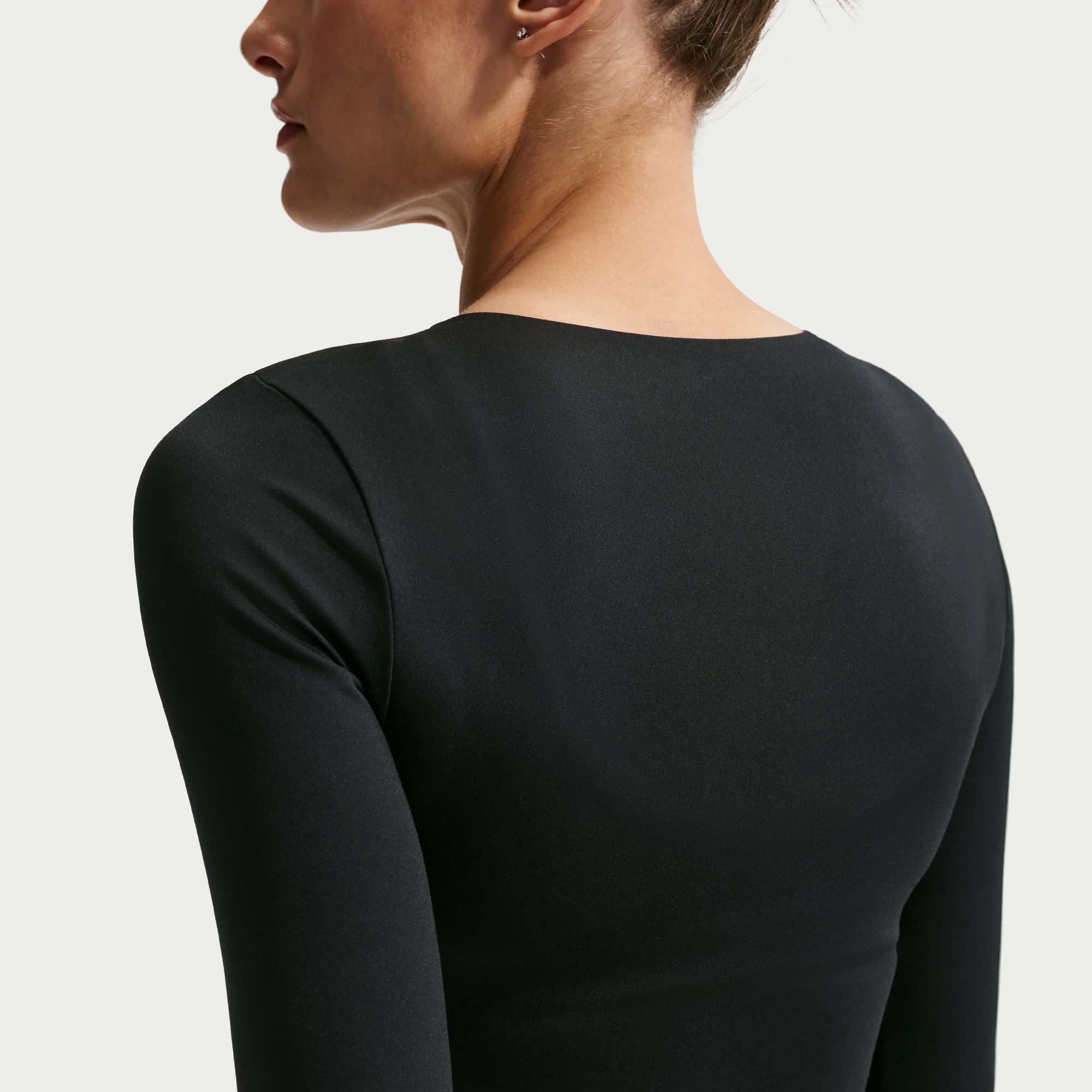 W NK LS FITTED TOP GLS