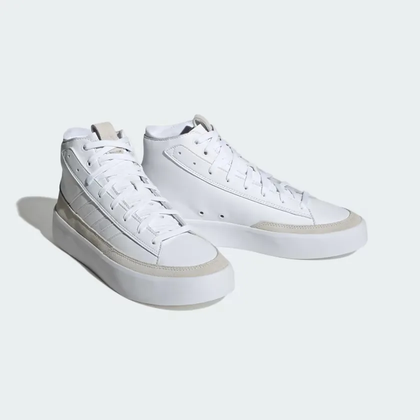 ZNSORED HI PREM LEATHER FTWWHT/FTWWHT/FTWWHT